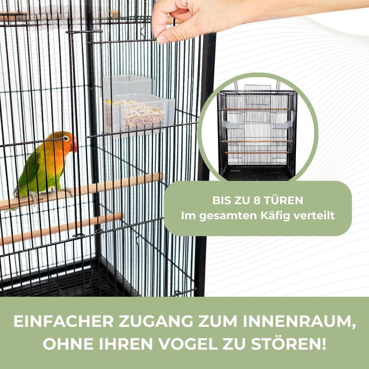 Large Bird Cage 95x43x61cm