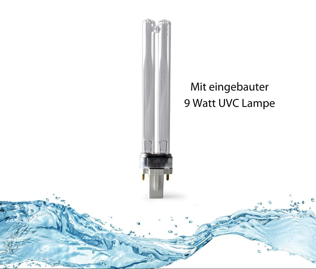 Aquaone Aquarium Außenfilter HW-303B 1400 L/H I Hochwertiger Filter Inkl. 9 Watt UVC Lampe Für Aquarien Bis 700 Liter I Pumpe Mit Filtermedien Für Süßwasser Und Meerwasser Becken