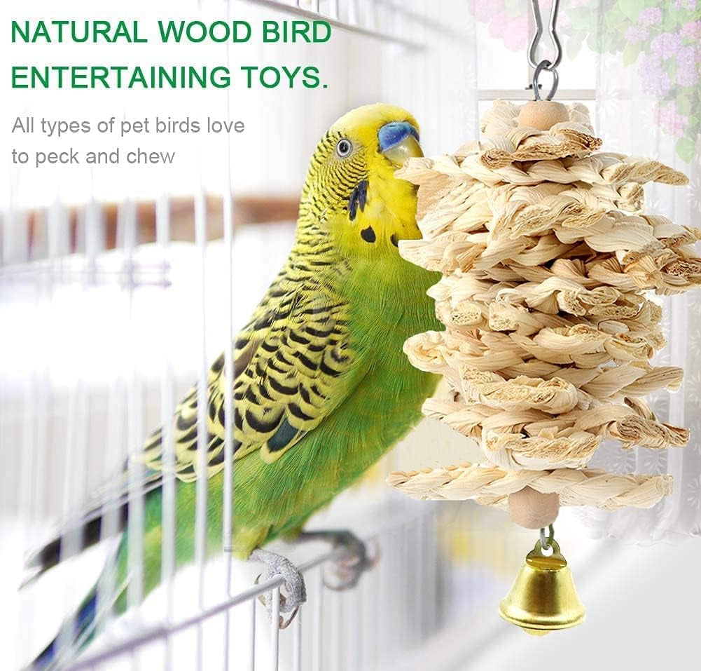 Vogel-Papageien-Spielzeug, Zum Aufhängen, 18 Stück, Vogelkäfig-Zubehör, Spielzeug, Barsch, Leiter, Kauspielzeug, Hängematte Für Sittiche, Liebesvögel, Finken Und Andere Kleine Haustiere
