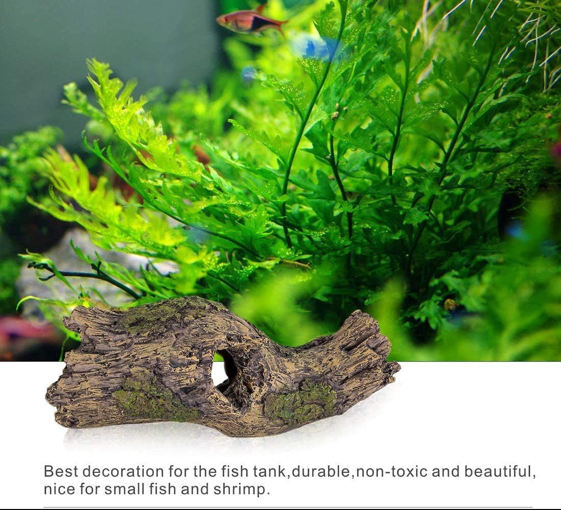 Aquarium Dekoration Baumstamm, Harz Höhle Aquarium Deko, Aqua Ornaments Ideal Für Kleine Garnele Fisch