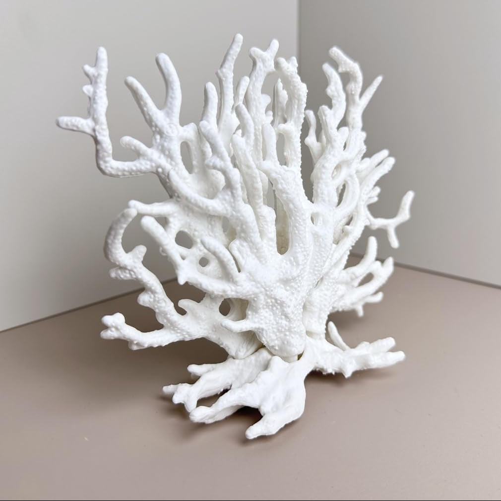 Holz Aquarium-Deko Gefälschte Koralle, Garnelen Aquarium & Aquarienpflanze Echt, Geeignet Für Kleine Bis Mittlere Aquarien (Weiß)