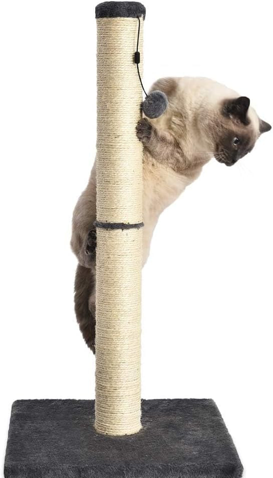 Amazon Basics Mittelgroßer Katzen-Kratzbaum, 40.01 X 40.01 X 80.01 Cm, Grau