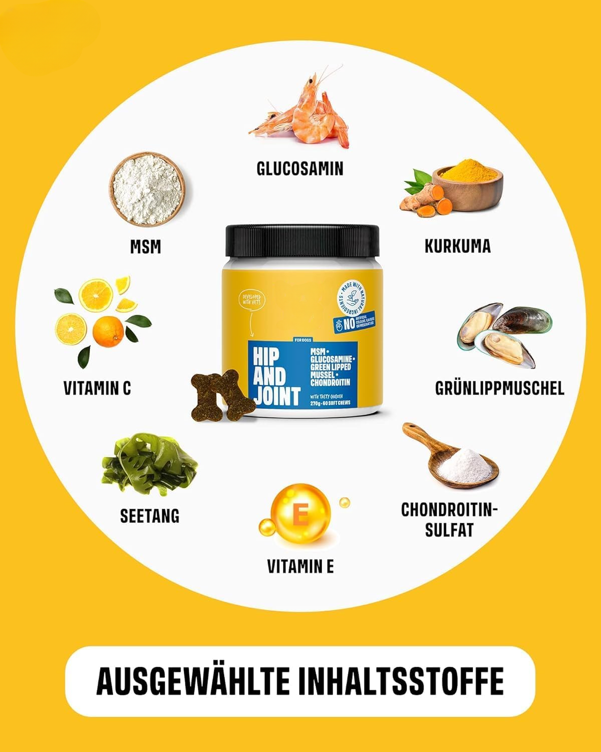 Hip & Joint Treats Chicken 60pcs (270g)