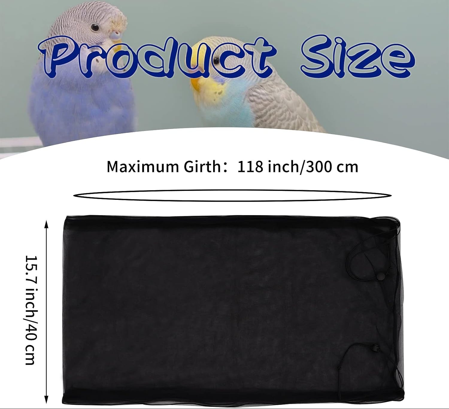 Mngren Extra Groß Vogelkäfig Abdeckung, Universal Vogelkäfig Samenfänger, Einstellbar Papageien Kordelzug Vogelfutter Kleintiere Netz, Abdeckung Rock Bewachen Für Runde Quadratische Käfige