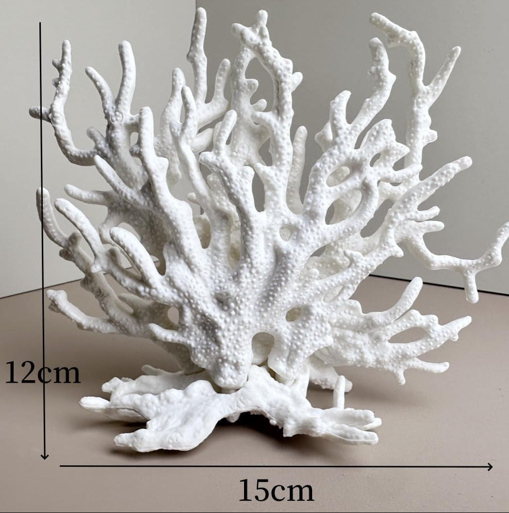 Holz Aquarium-Deko Gefälschte Koralle, Garnelen Aquarium & Aquarienpflanze Echt, Geeignet Für Kleine Bis Mittlere Aquarien (Weiß)