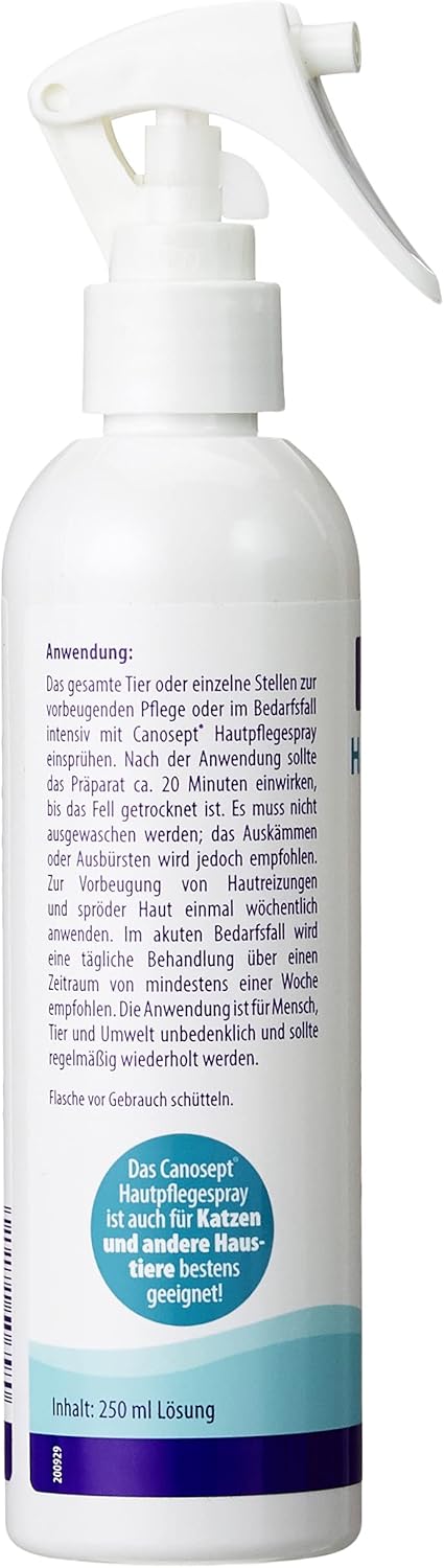 Canosept Hautpflegespray Für Hunde 250Ml - Milben Hund - Grasmilben Bekämpfen Hund - Juckreiz Hund - Milbenspray Hunde - Grasmilben Hund - Regeneriert Die Haut Bei Reizungen & Rötungen