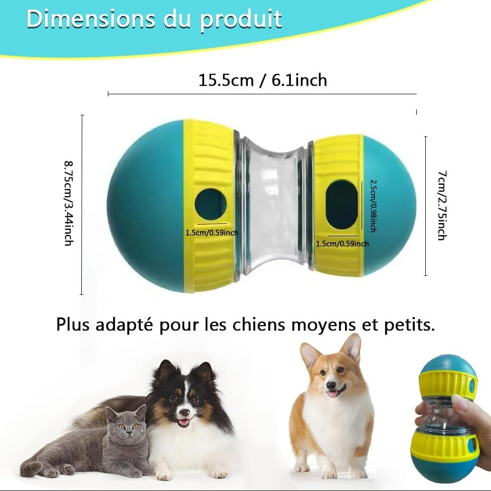 JWTEEE Intelligenzspielzeug Für Hunde, Futterball Für Hunde, Leckerli Ball Für Welpe, Slow Feeder Spielzeugball Für Hundes, Snackball Hundespielzeug, Puzzle Spielzeug (Green)