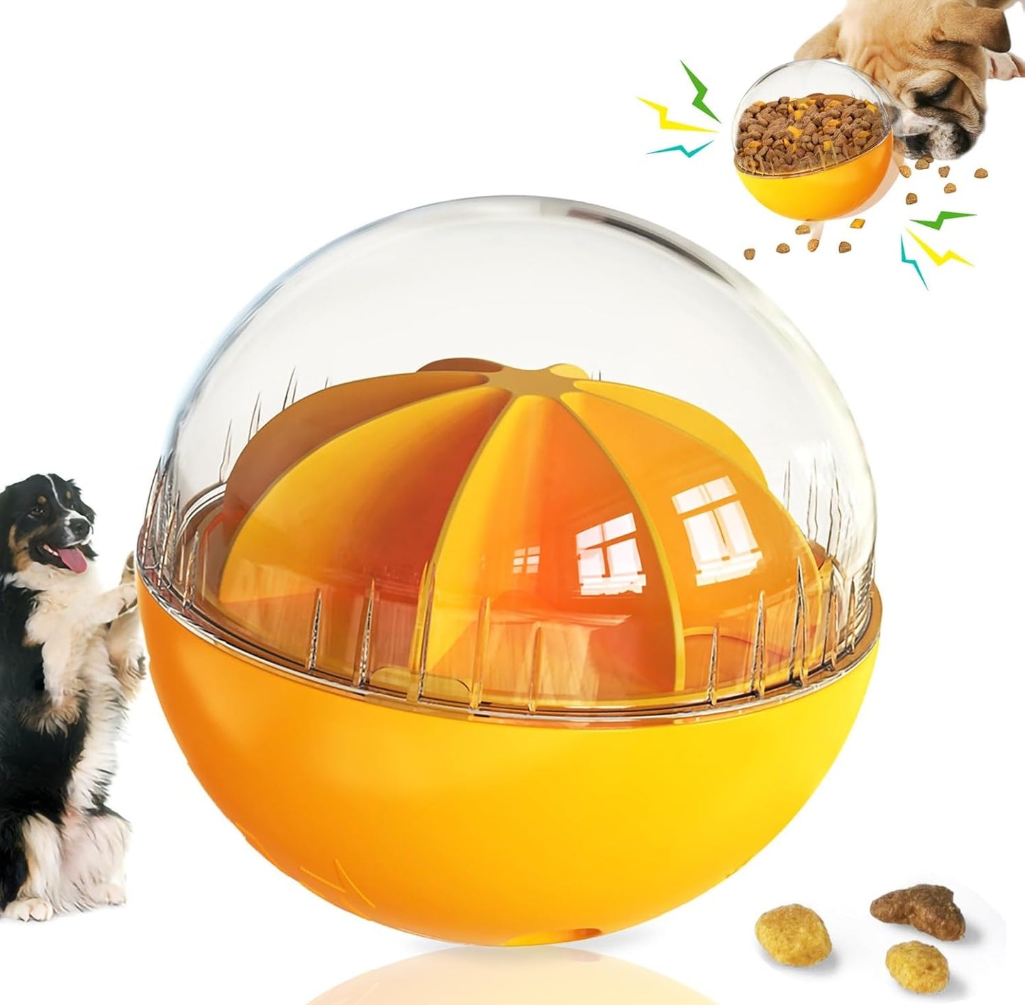 JWTEEE Intelligenzspielzeug Für Hunde, Futterball Für Hunde, Leckerli Ball Für Welpe, Slow Feeder Spielzeugball Für Hundes, Snackball Hundespielzeug, Puzzle Spielzeug (Green)