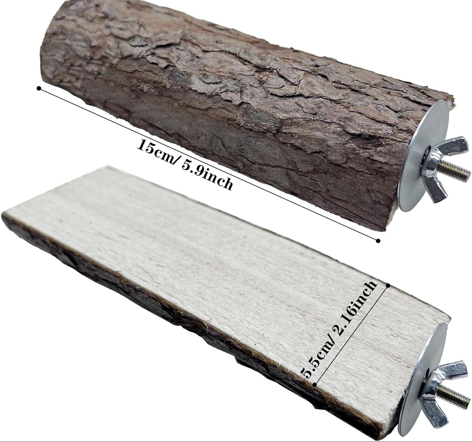 Allazone 5 Stück Sitzstangen Vögel, Naturholz Sitzstangen Natürlicher Sitzstangen Für Vögel Holz, Vögel Spielzeug Vogel Papagei Schaukel Spielzeug