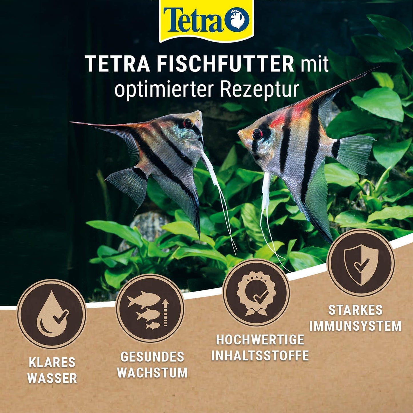 Tetramin Flakes - Fischfutter in Flockenform Für Alle Zierfische, Ausgewogene Mischung Für Gesunde Fische Und Klares Wasser, 1 L Dose