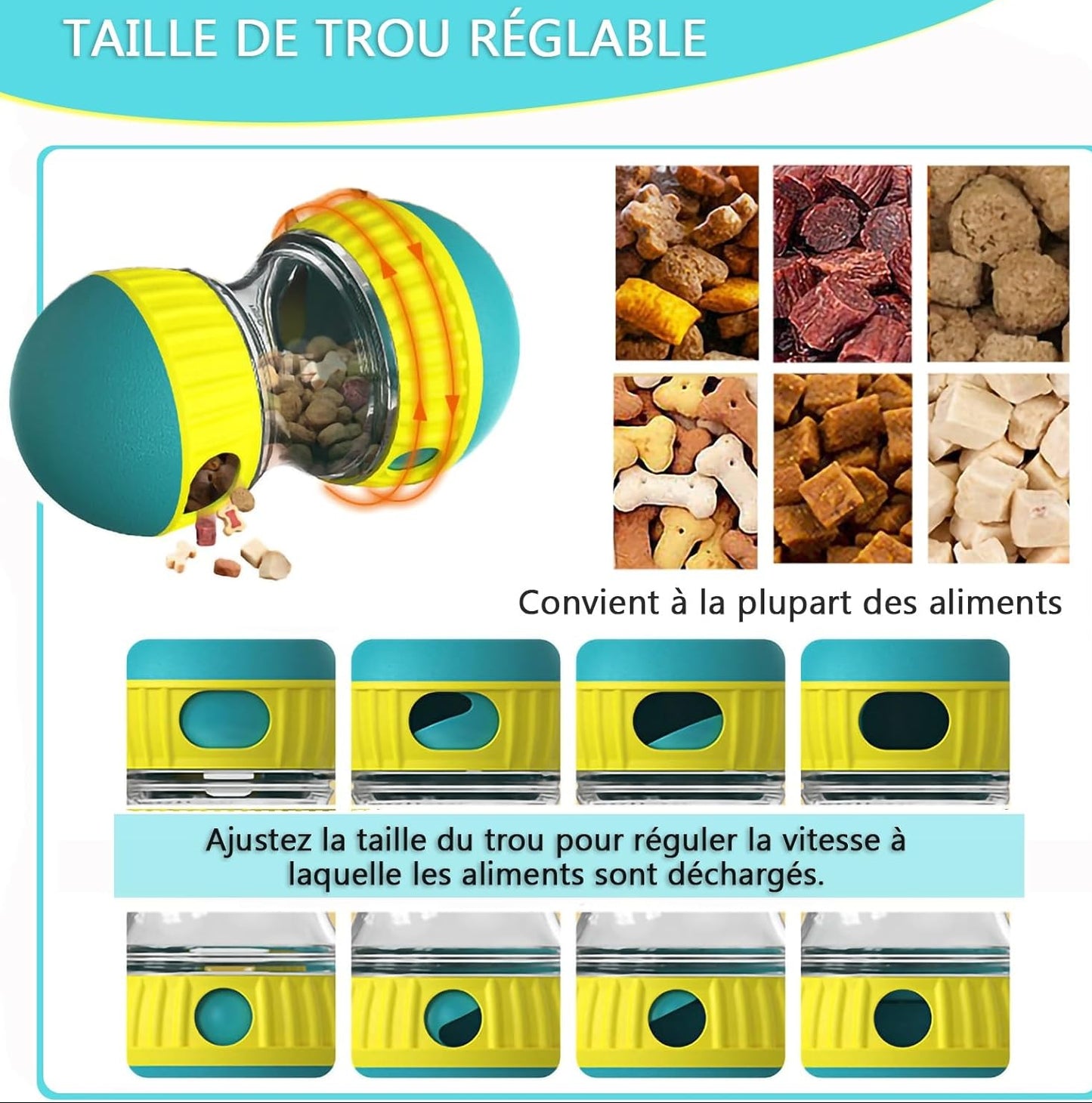 JWTEEE Intelligenzspielzeug Für Hunde, Futterball Für Hunde, Leckerli Ball Für Welpe, Slow Feeder Spielzeugball Für Hundes, Snackball Hundespielzeug, Puzzle Spielzeug (Green)