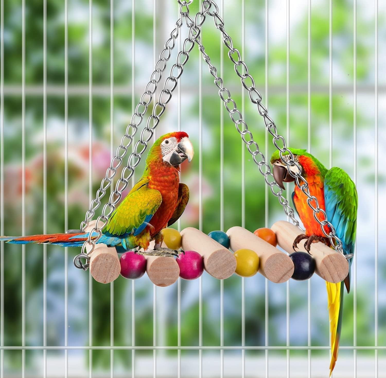 Vogel-Papageien-Spielzeug, Zum Aufhängen, 18 Stück, Vogelkäfig-Zubehör, Spielzeug, Barsch, Leiter, Kauspielzeug, Hängematte Für Sittiche, Liebesvögel, Finken Und Andere Kleine Haustiere