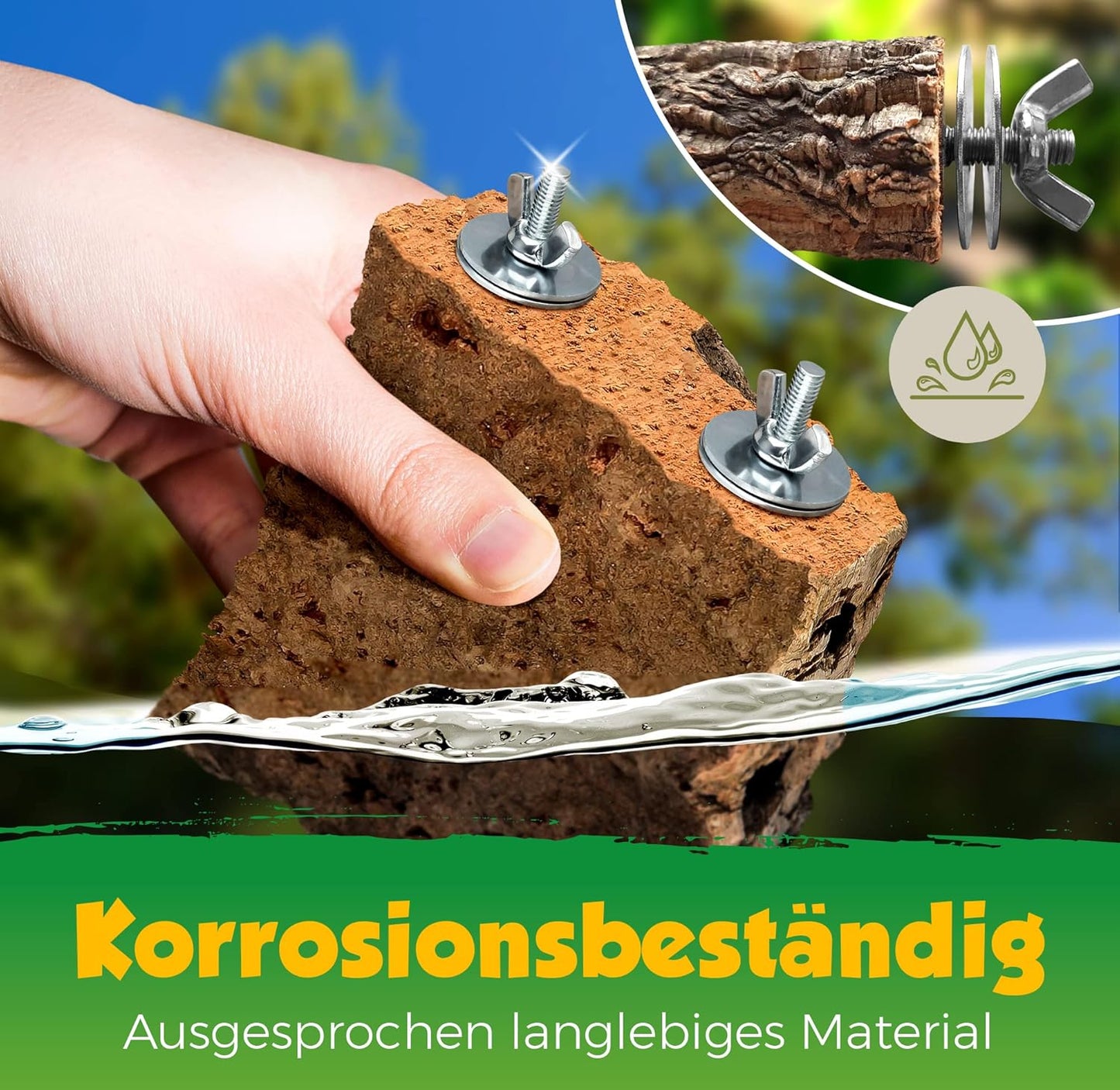 Befestigungsset Zum Selbstbau Von Sitzstangen / -Brettchen Aus Edelstahl Für Vögel Zur Befestigung Am Käfig (Gitter-Gestänge). Für Vogelkäfig Und Voliere (40-Teilig) (Mit Eindrehwerkzeug M6)