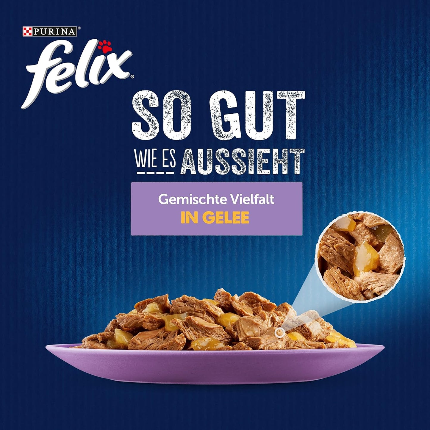 FELIX so Gut Wie Es Aussieht Gemischte Vielfalt in Gelee Katzennassfutter 44X85G Portionsbeutel