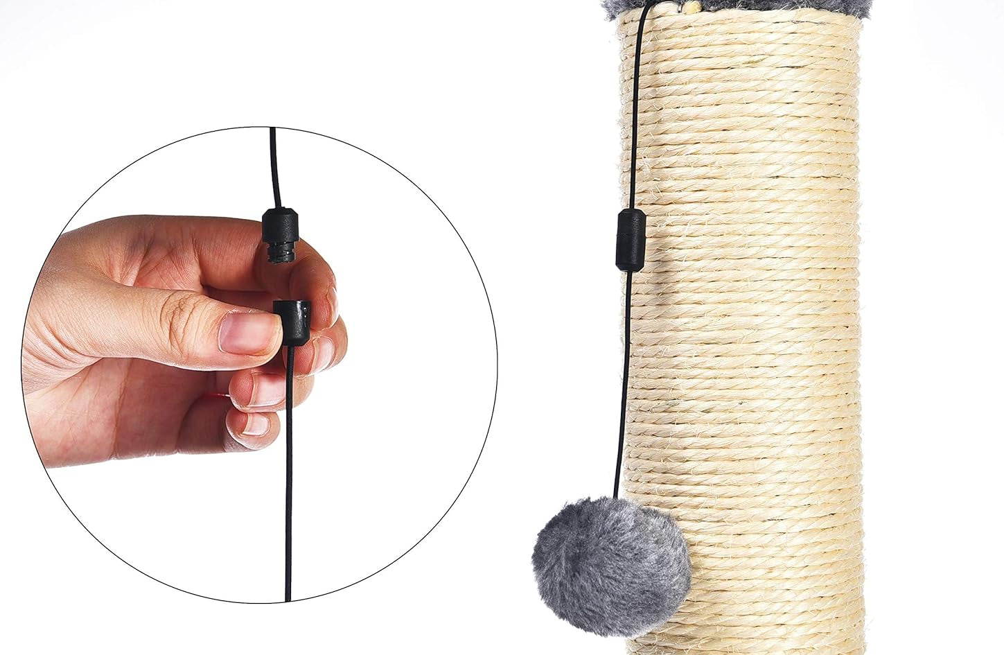 Amazon Basics Mittelgroßer Katzen-Kratzbaum, 40.01 X 40.01 X 80.01 Cm, Grau