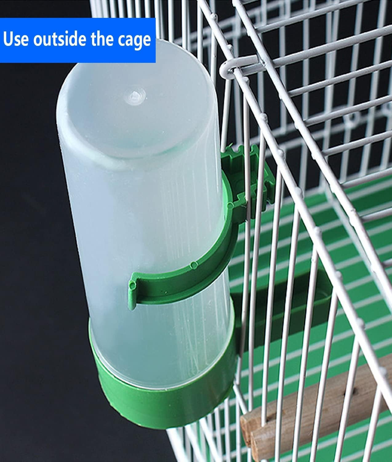 2 Pack Automatic Bird Water Dispensers, Bird Feeder, Bird Water Dispenser for Cage, Bird Water Bottle Drinker Container, Food Dispenser Hanging in Birds Cage for Bird Lovers