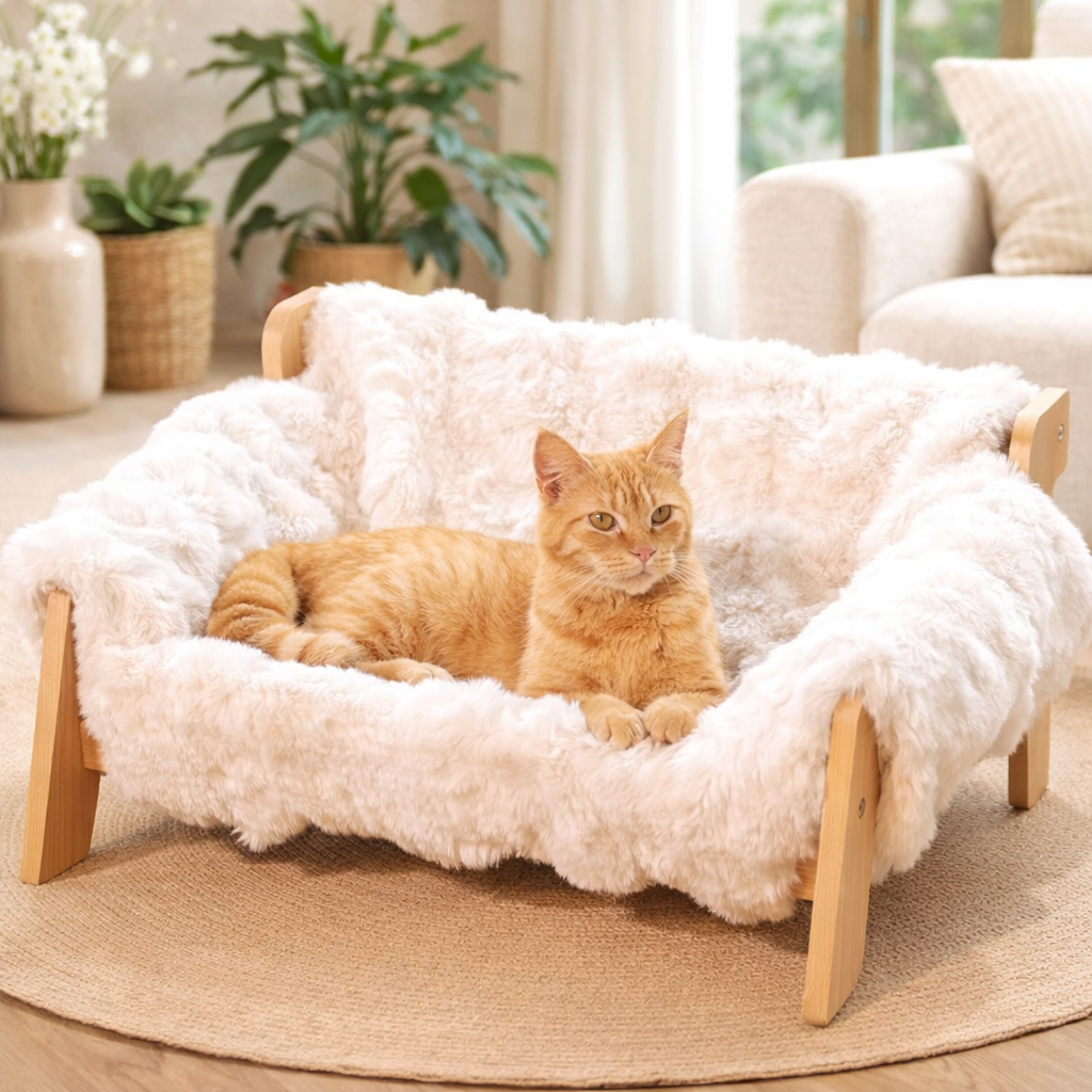 The Cozy Elevated Bed Your Cat Will Instantly Love
