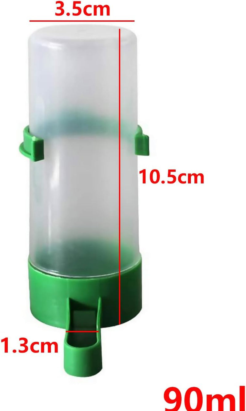 2 Pack Automatic Bird Water Dispensers, Bird Feeder, Bird Water Dispenser for Cage, Bird Water Bottle Drinker Container, Food Dispenser Hanging in Birds Cage for Bird Lovers