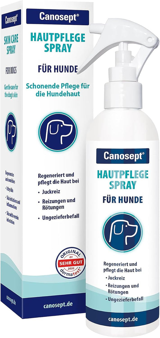 Canosept Hautpflegespray Für Hunde 250Ml - Milben Hund - Grasmilben Bekämpfen Hund - Juckreiz Hund - Milbenspray Hunde - Grasmilben Hund - Regeneriert Die Haut Bei Reizungen & Rötungen