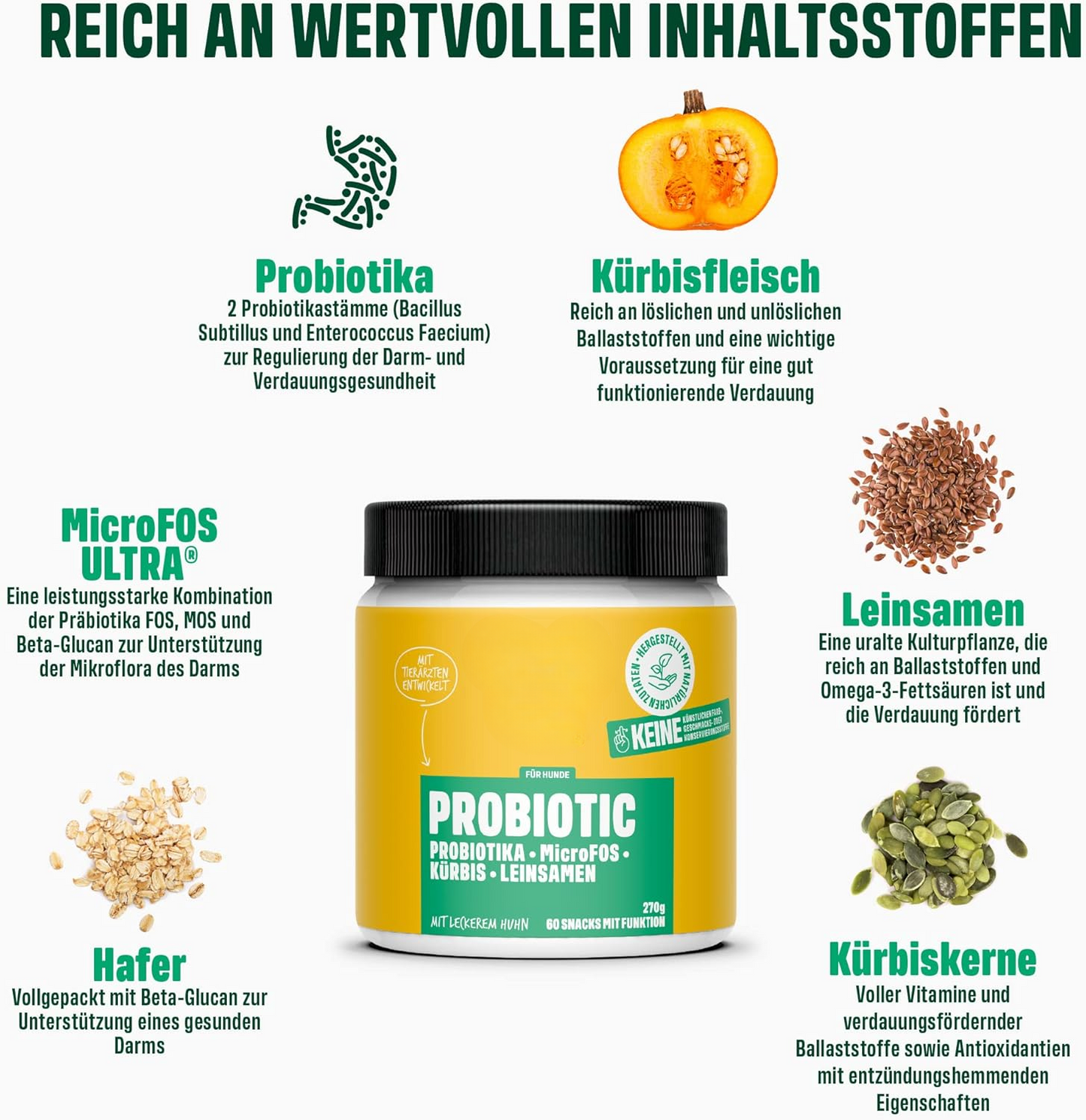 Probiotika-Leckerlis, 60 Stück (270 g)