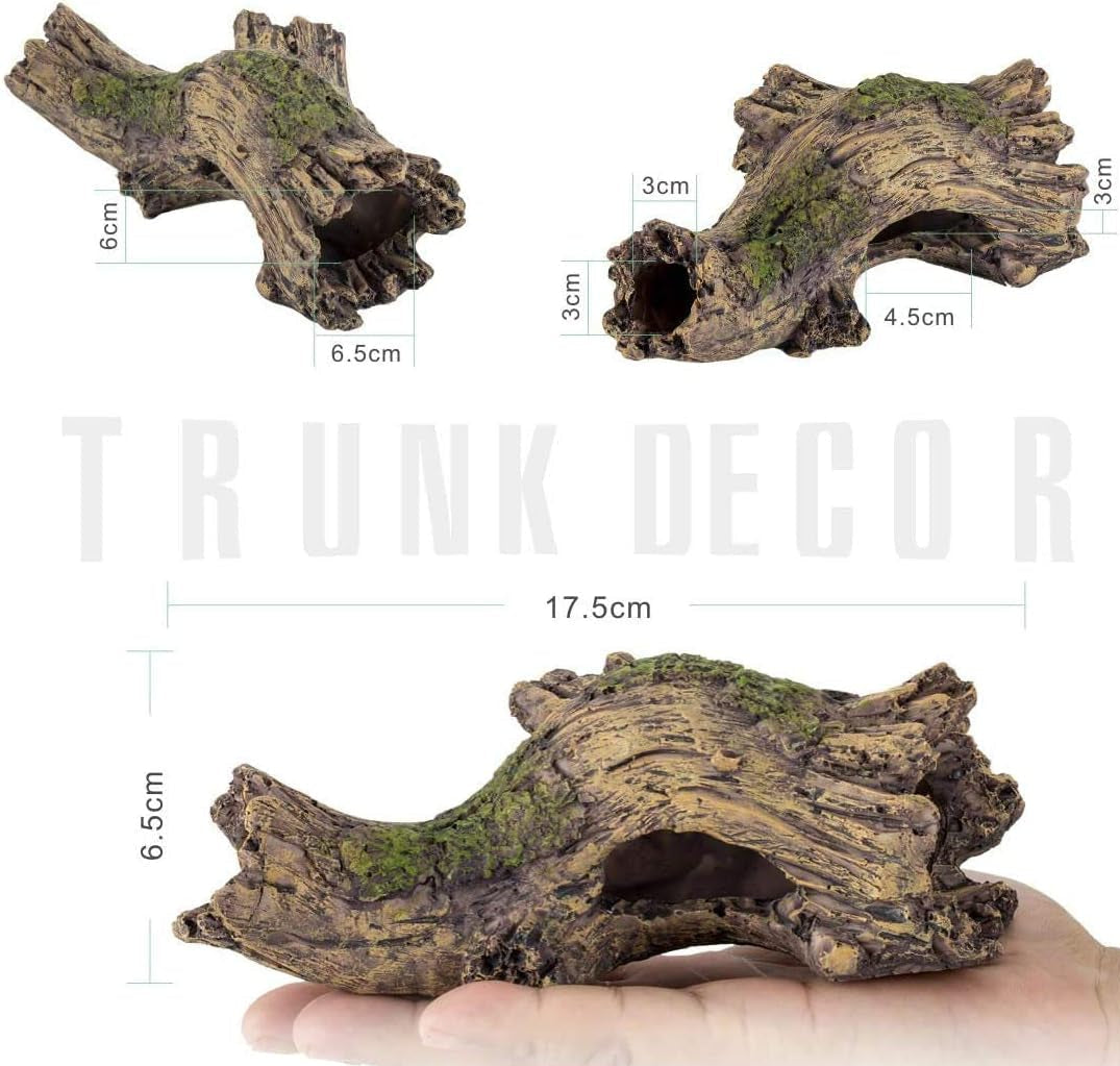 Aquarium Dekoration Baumstamm, Harz Höhle Aquarium Deko, Aqua Ornaments Ideal Für Kleine Garnele Fisch