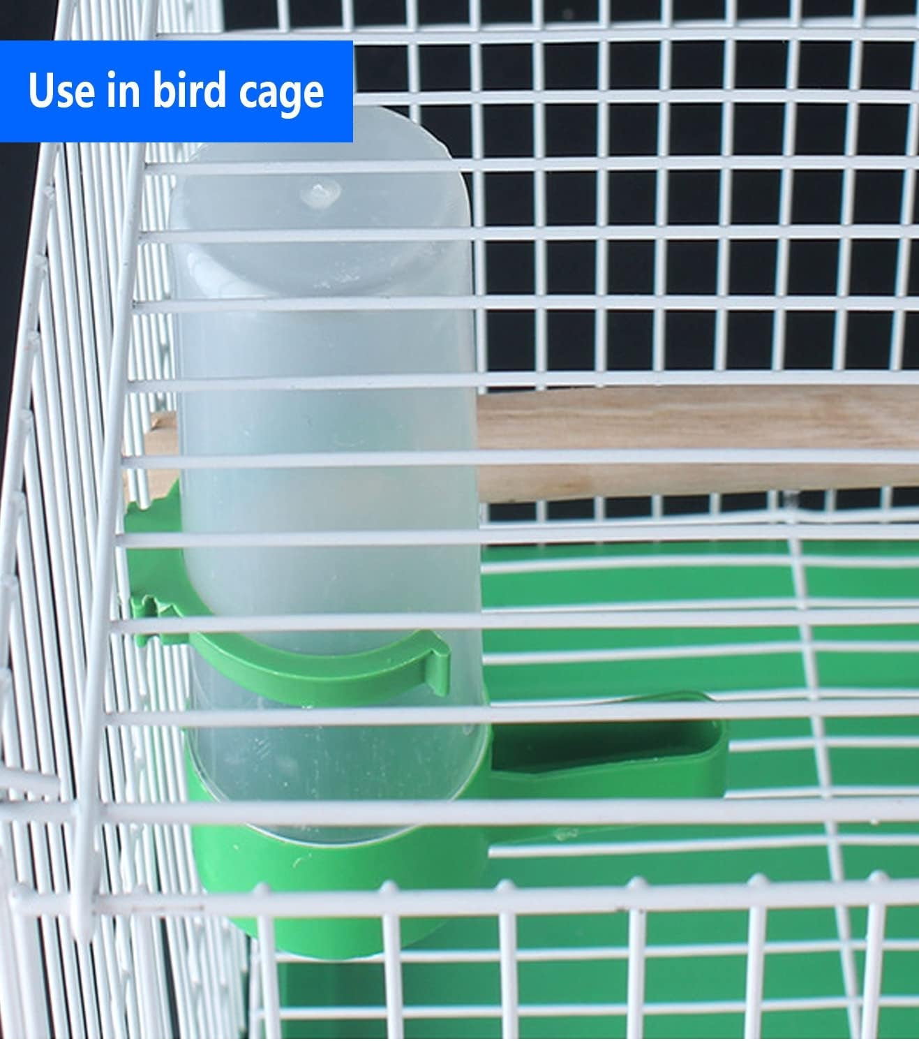 2 Pack Automatic Bird Water Dispensers, Bird Feeder, Bird Water Dispenser for Cage, Bird Water Bottle Drinker Container, Food Dispenser Hanging in Birds Cage for Bird Lovers